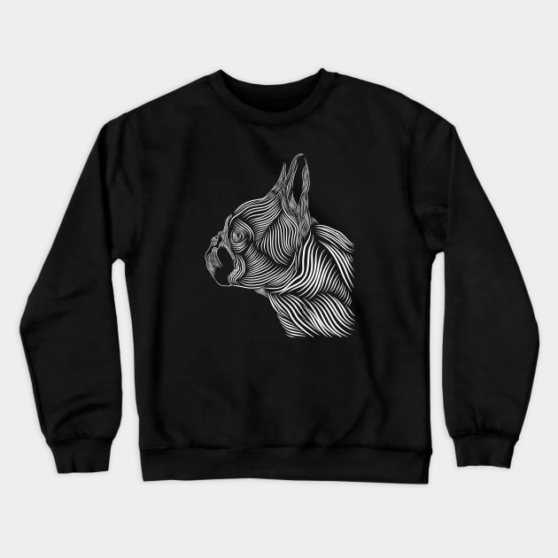 bulldog silhouette Crewneck Sweatshirt by mantaplaaa